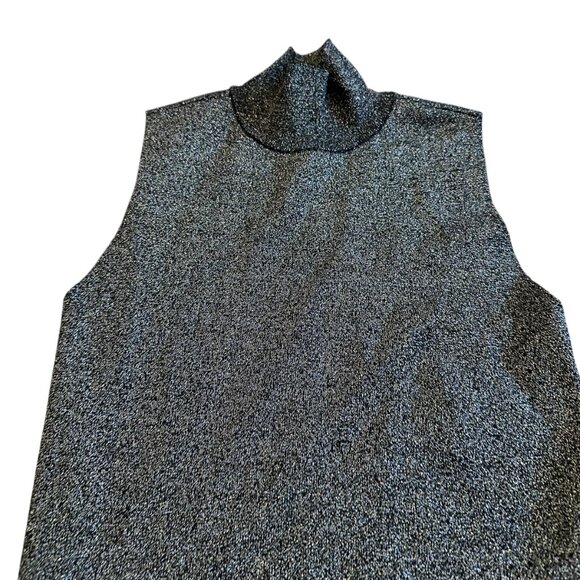 House of Harlow 1960 Silver Glitter Sheath Dress Mock Neck Party Size Small - Picture 2 of 12